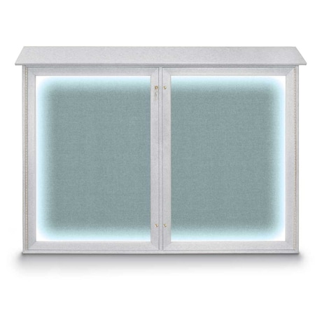 United Visual Products Open Faced Traditional Corkboard, 72x48" UV646A-BRONZE-COBACC
